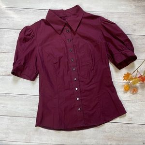 Burgundy Victorian blouse, EGL, gothic-lolita, steampunk, cottagecore, Small
